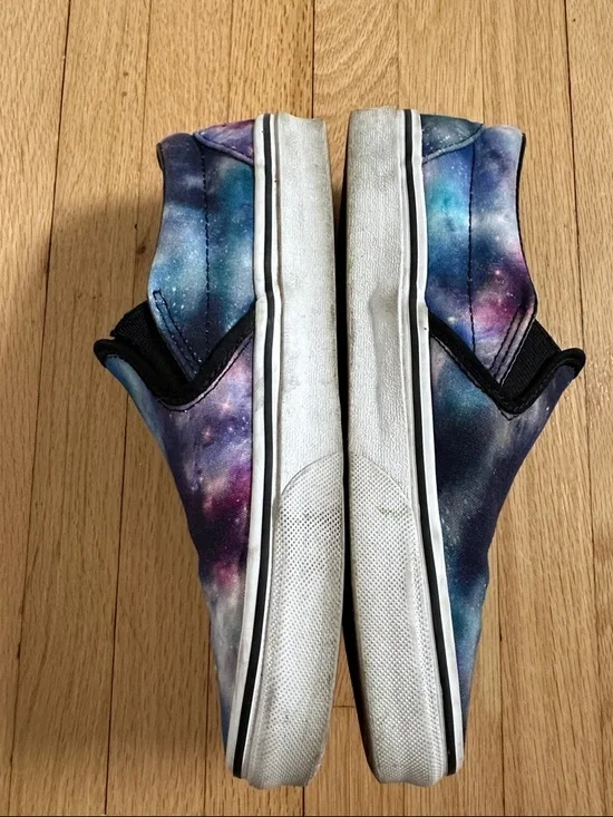 Lot of 2 pairs of Vans slip-ons, Galaxy & Pastel Tie-Dye 6.5 men’s / 8 women’s - Picture 10 of 15